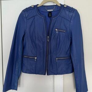 White House Black Market REAL LEATHER jacket.  XS P